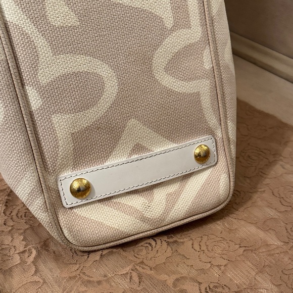 Louis Vuitton Tahitienne Cabas PM Monogram Canvas White Leather - Picture 9 of 16
